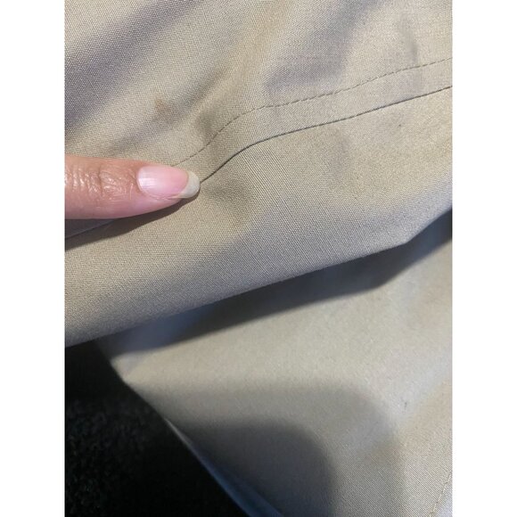 Retro London Fog Tan Belted Trench Coat Size 12 Reg Removable Hood - Picture 5 of 16